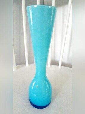 Vintagec Aqua Glass Decorative Vase - Home Accents
